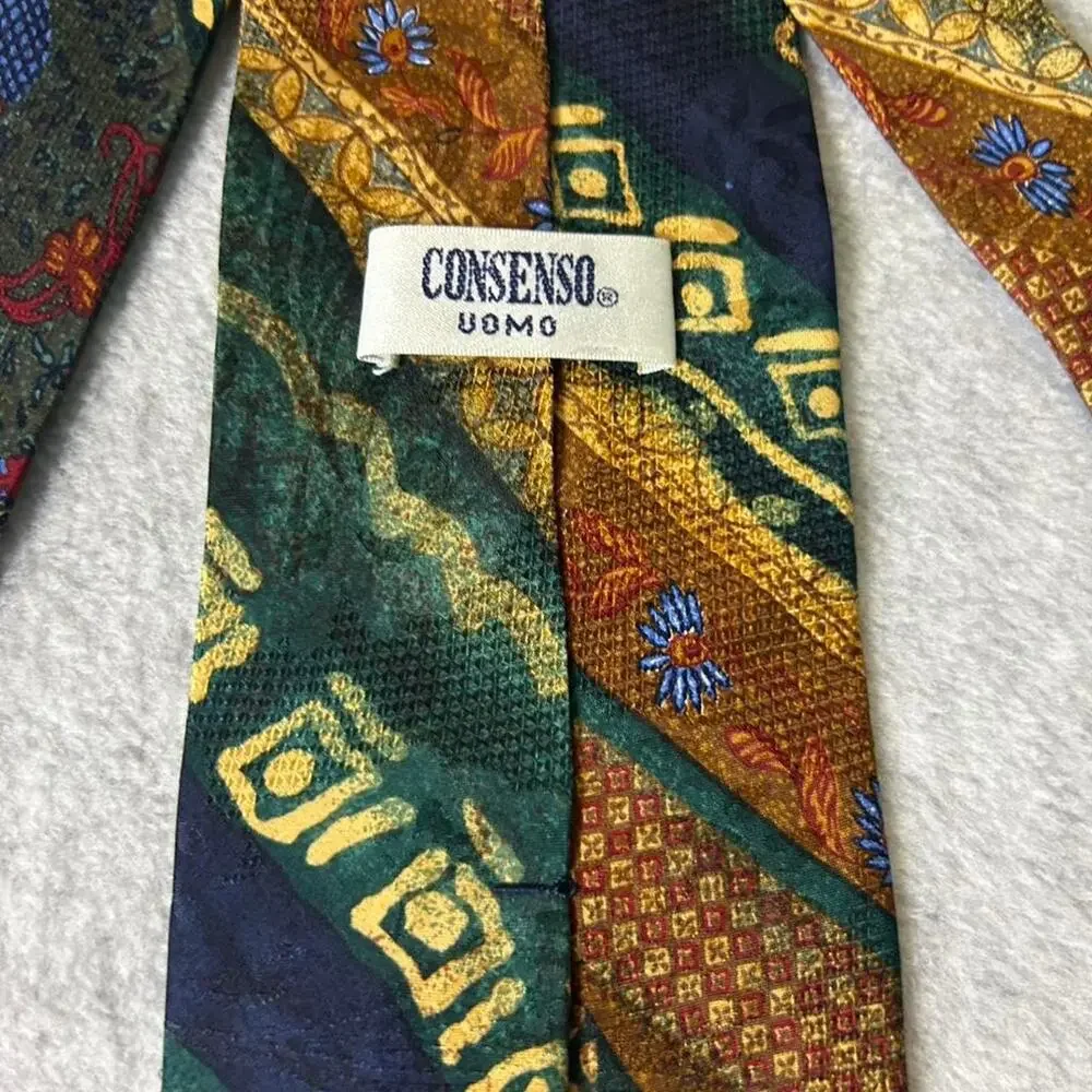 Consenso uomo multicoloured silk‎ tie